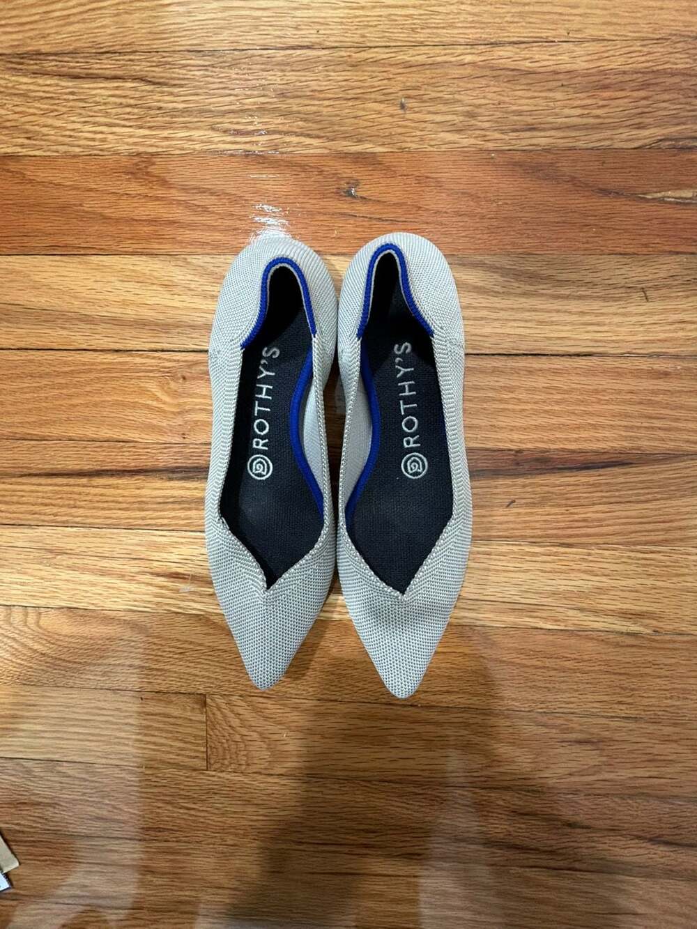 Rothy's The Point Cloud Grey Birdseye Knit Flats size 7
